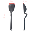 Miniatyrbillede 2 af 3: Supoon | Non-Stick Silikonespatel med skrabefunktion og målelinjer | Rød