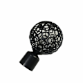 Miniatyrbilde 2 av 5: 2 stk dekorative gardinstang ende draperi stang finaler hode for indre diameter 22mm
