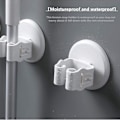 Miniatyrbild 3 av 5: Pieces Självhäftande Väggmonterad Mopphållare Väggmonterad Kvast Hängare Ingen Borrning Kvast Grepp Vit Mopp Kvast Hållare Kvast Hängare för Badrum Gör
