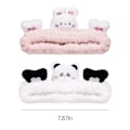 Miniatyrbilde 5 av 5: 2 stk plysjhodebånd kanin panda formet spa hårbånd myk flaggermus