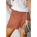 Miniatyrbillede 2 af 3: Kvinder Casual Snørebånd Elastisk Talje Sommer Strand Shorts med Lommer XL O