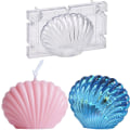 Miniatyrbillede 1 af 4: Lysestøbeform i plast, muslingeskalsform, aromaterapi