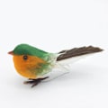 Miniatyrbild 1 av 3: 12 st Robin Fågel Julgransdekoration Hantverk MYCKET SÖT Konstgjord Fjäder, Orange, 9*3cm