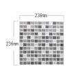 Miniatyrbillede 2 af 3: 3D Mosaikfliser Vægklistermærke Vandtæt Selvklæbende Flise Sticker 23.6X23.6cm til Køkken Badeværelse-4stk