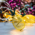 Miniatyrbillede 4 af 5: 20 LED ananasformede lyskæder (5 m), julelyskæder til gårdhave, hjem, bryllup, fest, soveværelse, fødselsdag, Hawaii, tropisk dekoration (varm farve)