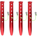 Miniatyrbilde 1 av 5: Teltplugger, 4 stk. vindtette teltplugger i aluminiumlegering, lette U-formede