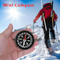 Miniatyrbillede 4 af 5: Bærbar udendørs lommekompas, lommekompas med navigationsknap til camping, vandreture, udendørs overlevelse (2-pak)