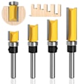 Pikkukuva 1 / 5: Shank Flush Trim -reunukset, 4 kpl 6,35 mm Shank Flush Trim -reunukset, ammattivarusteet kuulalaakereilla, puuntyöstötyökalut, jyrsinkärjet