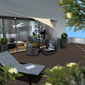 Miniatyrbillede 2 af 5: UV-skygge sejl - 3x3x3 HDPE trekant solbeskyttelse - have balkon lærred beige
