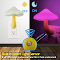 Miniatyrbild 4 av 5: [2 Pack]  Plug-in LED Mushroom Night Light Lamp med skymningssensor,Pl