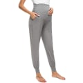 Miniatyrbillede 1 af 4: Womens Maternity/Graviditet Jogger Bukser Over The Belly Sweatpants grå