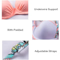 Pikkukuva 5 / 5: Naisten Push Up -kaksiosainen bikinit uimapuku topattu uimapuku, XL