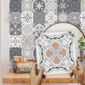 Miniatyrbillede 1 af 5: 24 stk. Mosaik Flise Sticker Keramisk Flise Selvklæbende Vandtæt 1