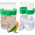 Miniatyrbillede 1 af 5: 3 stk. Automatiske fugle drikkefontæner, fuglefoder, fuglebur vanddispenser, plastik bærbar automatisk vanddispenser til papegøje undulat