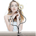 Miniatyrbillede 2 af 4: 2 i 1 LED Selfie Ringlys Bordmontering Lys Iphone Holder Med Lys