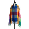 Miniatyrbilde 5 av 5: Tartan Rutete Skjerf for Kvinner Vinter, Lange Skjerf for Kvinner med Frynser, Supermyk Skjerf for Kvinner Vinter