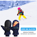 Miniatyrbild 5 av 5: Barn Skidhandskar, Flickor Pojkar Skidvantar Vinter Varma Handskar Vindtäta Andningsbara Snowboardvantar för Cykling Ridning Skridsko Pojkar Flickor 2-5 År Gamla