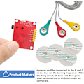 Miniatyrbilde 4 av 5: EKG-modul AD8232 for hjertepulsmåling, EKG, pulssensormodul E