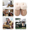Miniatyrbild 5 av 5: Damtofflor Minnesskum Fluffiga Mjuka Varma Slip On Husslippers, Anti-Ski
