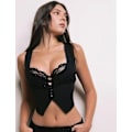 Miniatyrbillede 3 af 5: Elegant og alsidig racerback-vest til kvinder - Tuxedo-jakkesæt - L
