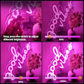 Miniatyrbild 2 av 5: Good Vibes eon-skylt med USB-ström och dimmer, rosa LED eon-skyltar för sovrum, eon-lampor för väggdekoration, spelrum, fest, bardekoration - 16,1 * 8,2