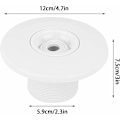 Miniatyrbillede 2 af 5: Pool indløbsdyse, indløbsdyse montering erstatning for aluminium swimmingpools, swimmingpools og spa vandudløb, 2,3 x 4,7 x 3 tommer