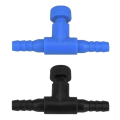 Miniatyrbilde 2 av 3: Akvarieluftreguleringsventiler for 0,4 cm ID-slang for flyledning, enveis plastluftstrømsregulatorer, justerbar blå (pakke med 10) 37 mm