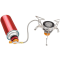 Miniatyrbilde 4 av 5: Gassadapter Camping Gasskomfyr Gassadapter Sylinderflaske Gassadapter Gassovn Split Brenner Adapter Connector for Fotturer og Camping