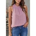 Miniatyrbilde 3 av 4: Kvinners sommerlige halterneck-chiffon singlet, casual ermeløse skjorter bluser XL