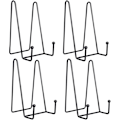 Miniatyrbillede 1 af 4: 4 stk. Metalrammebeslag Pladeholdere til Display Display Bogstaffeli Dekorativ Bogstand Bogstaffeli Sort Bog Foto Display Stand, 7,6 * 8,5