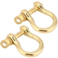 Miniatyrbillede 1 af 5: 2 stk. spænde justerbar clips bangle, 10mm bøjle D-armbånd ren messing skrue
