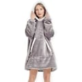 Miniatyrbilde 5 av 5: Genser teppe for voksne standard størrelse hette plysj fleece teppe, genser