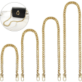 Miniatyrbillede 1 af 5: 4 stk. forskellige størrelser jern erstatning flade kæder jern, metal kæde rem til DIY pung håndtaske skulder crossbody taske clutch