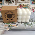 Miniatyrbild 4 av 5: Bubbel Ljus - Kub Sojavax Ljus, Heminredning Ljus, Doftande
