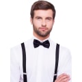 Miniatyrbilde 2 av 5: Backbone slipssett klips i Y-form justerbar stativ, 80-talls ryggsekk skulderstropper, perfekt for Halloween cosplay-fester, 4,3 x 2,3 tommer bak