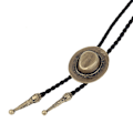 Miniatyrbillede 5 af 5: Western Hat Sort Bolo Tie til Mænd og Kvinder, Native American Læder Bolo T