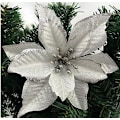 Miniatyrbild 3 av 5: Konstgjorda Julstjärnor Dekorationer Julgranspynt Glittrande Blomma för Jul, Bröllop, Festligheter (8 stycken)