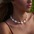 Miniatyrbilde 3 av 5: Skallperle håndvevd choker halskjede Hawaiian Beach smykker for kvinner menn jenter gutter 2 stk