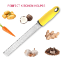 Miniatyrbillede 4 af 5: Citronzester og rivejern Parmesanost Citron, Hvidløg, Muskatnød, Chokolade, Frugter, Grøntsager, Ingefær Ostrivejern, Rustfrit stål Gul 12,7 tommer