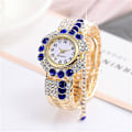 Miniatyrbillede 3 af 5: Kvindernes Fuld Diamant Legering Mode Ur Kreative Kvast Quartz Armbåndsur Kvinder