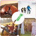 Miniatyrbillede 4 af 4: 8 stk. Telttouve med Spændere, Reflekterende Telttouve Campingtov Nylontov til Camping Vandreture Markisetelt, 4mm*4m