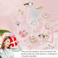 Miniatyrbilde 4 av 5: Klar Akryl Displaystativ, 10 Trinn Transparent Trappetrinn Hylleorganisator Samling Dekorasjon, Samling Displayholder for Figur Nellikk Polish Cosm