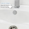 Miniatyrbilde 3 av 4: Vask Overflow Deksel, 4 stk Vask Overflow Ring, Vask Overflow Stopper, Rund Vask Hull Overflow Deksel, for Vask