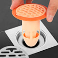 Miniatyrbilde 3 av 4: Dusjgulvavløpshetter, Anti-luktkoblinger, Egnet for Bad, Kjøkken, Toalett, Vaskerom, Hotell, Oransje, 8,5 * 7,5 cm