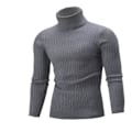 Miniatyrbilde 1 av 5: Herre Slim Turtleneck Genser Casual Twisted Strikket Genser