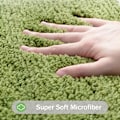 Miniatyrbillede 2 af 4: Skridsikker bademåtte, absorberende badeværelsestæppe blød mikrofiber grøn brusebadsmåtte maskinvaskbar indgangsmåtte til køkken toilet badekar, 40*60cm