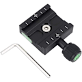 Miniatyrbillede 4 af 5: Arca Style Bipod Skinneadapter med Svingbeslag Arca Hoved Metal Klemme Sort Hurtigudløsningsplade til Arca RRS Benropod Hoved Lj
