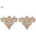Pikkukuva 2 / 5: 2 kpl Rhinestone Crystal Applique DIY Ommeltava Tekohelmi Patch
