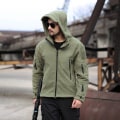 Miniatyrbilde 2 av 2: Herre Militær Taktisk Sport Varm Fleece Hette Utendørs Eventyrjakke C