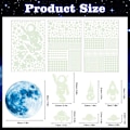 Miniatyrbilde 2 av 4: Glow-in-the-dark planeter, Glow-in-the-dark stjerner, solcelle tak astronaut, selvlysende fluorescerende galakse veggklistremerker dekorasjon for baby barn jenter gutter